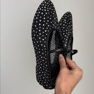 Black sparkly ballet flats